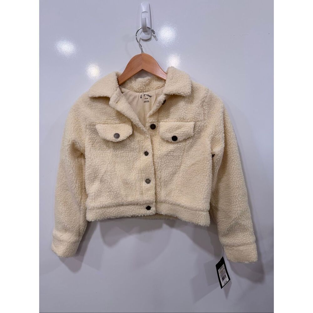 Art Class NWT‎ Girls Sherpa Teddy Crop Jacket M 7/8